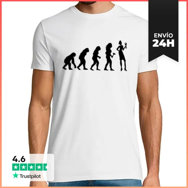 Camiseta Hombre Clásica Winevolution White! Chico LaTostadora