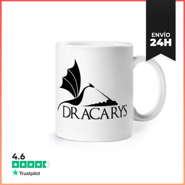 Taza Dracarys Dragón Negro LaTostadora