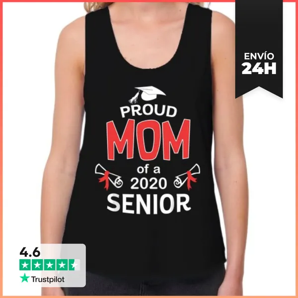 Camiseta Mujer Sin Mangas, Loose Fit Mamá Orgullosa De Un