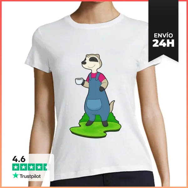 Camiseta Mujer Clásica Taza De Café De Suricata LaTostadora