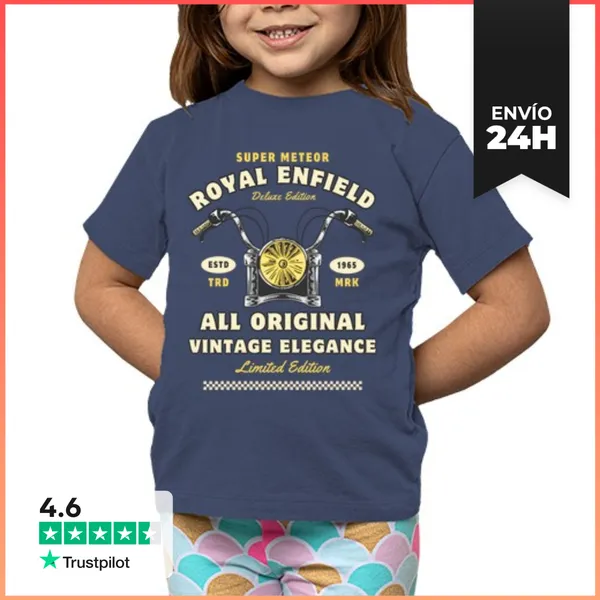 Camiseta Clásica Para Niños Motos Clásicas Estilo 1965 Vintage