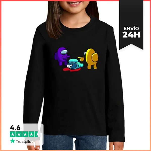 Camiseta Manga Larga Para Niños Among Us - Culpable LaTostadora