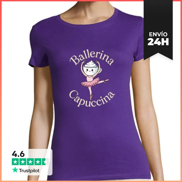 Camiseta Mujer Clásica Ballerina Capuccina LaTostadora