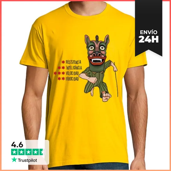 Camiseta Hombre Clásica El Dragón. Letras Negras Para Camiseta
