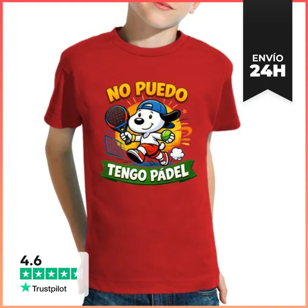 Camiseta Clásica Para Niños No Puedo Tengo Pádel LaTostadora