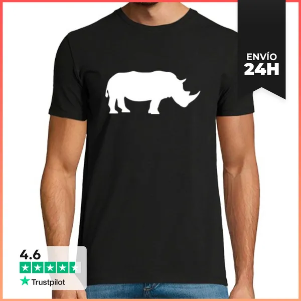 Camiseta Hombre Clásica Rinoceronte LaTostadora