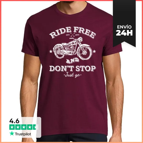 Camiseta Hombre Clásica Ride Free LaTostadora