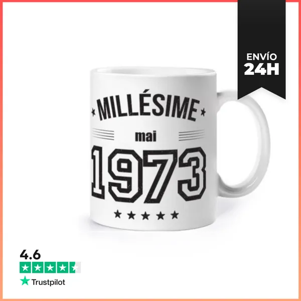 Taza Millésime Mai 1973 - Mon Anniversaire LaTostadora