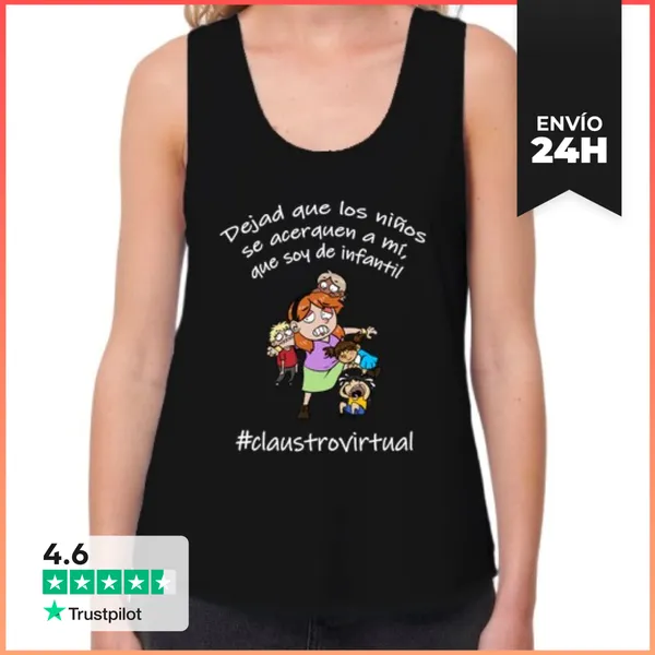 Camiseta Mujer Sin Mangas, Loose Fit Infantil Mujer Blanco