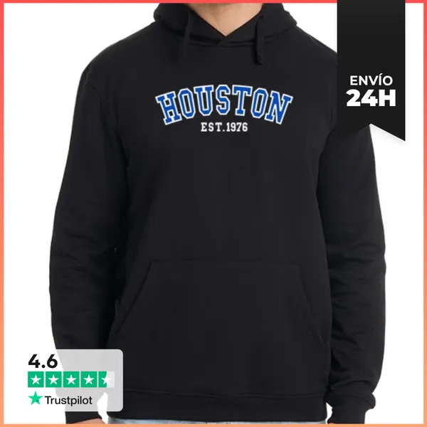 Sudadera Unisex Con Capucha Houston Est 1976 LaTostadora