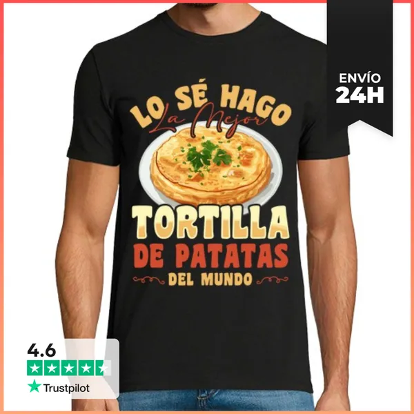 Camiseta Hombre Clásica Chef Hago La Mejor Tortilla De Patatas