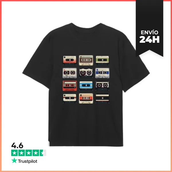 Camiseta Oversize Casete De Música Antigua LaTostadora