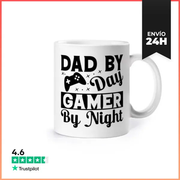 Taza Papá De Día Jugador De Noche - Papá Gee LaTostadora