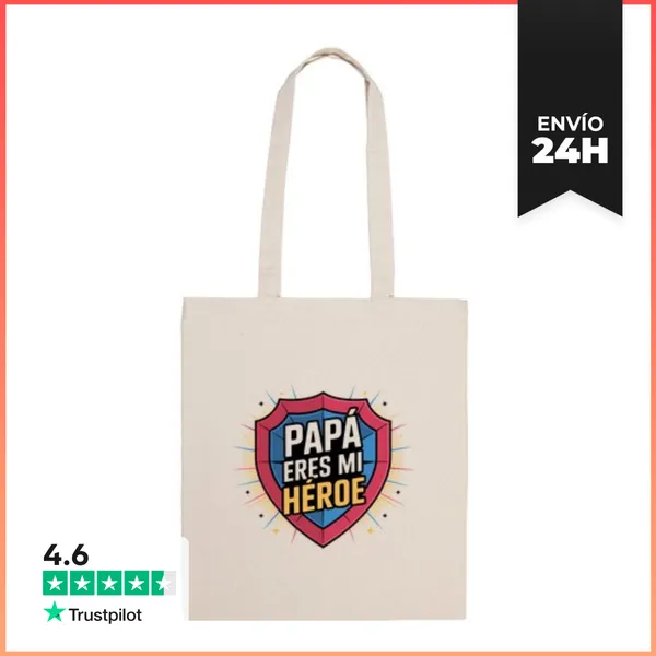 Bolsa De Tela PAPÁ ERES MI HÉROE Día Del Padre Superhéroe