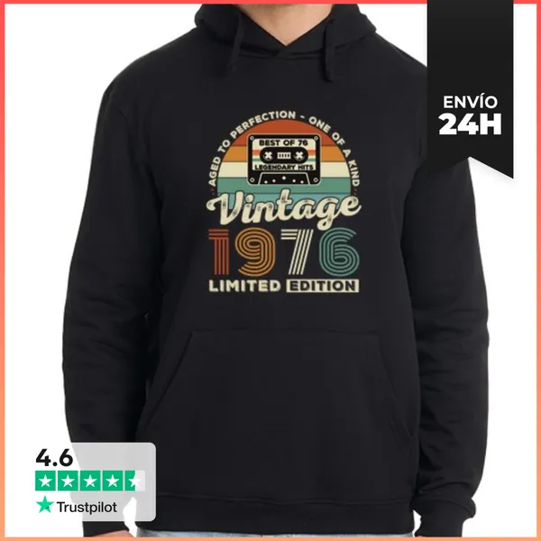 Sudadera Unisex Con Capucha 50 Cumpleaños 50 Años Vintage 1976