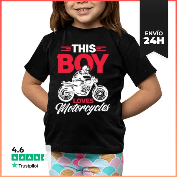 Camiseta Clásica Para Niños Motocicleta De Tierra Motociclista