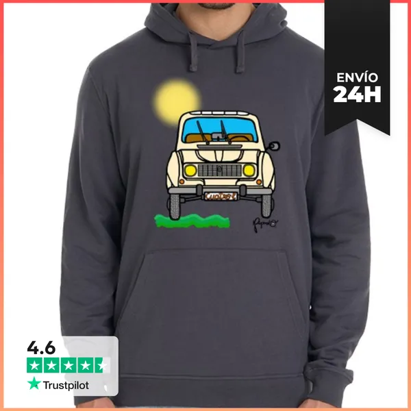 Sudadera Unisex Con Capucha RENAULT 4 LATAS LaTostadora
