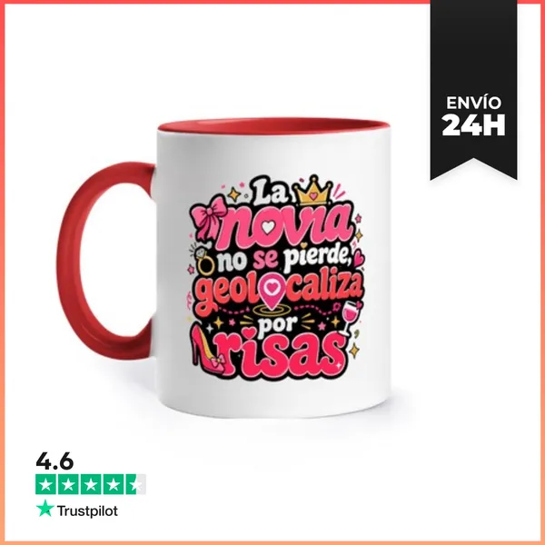Taza De Colores La Novia No Se Pierde, Se Geolocaliza Por Risas