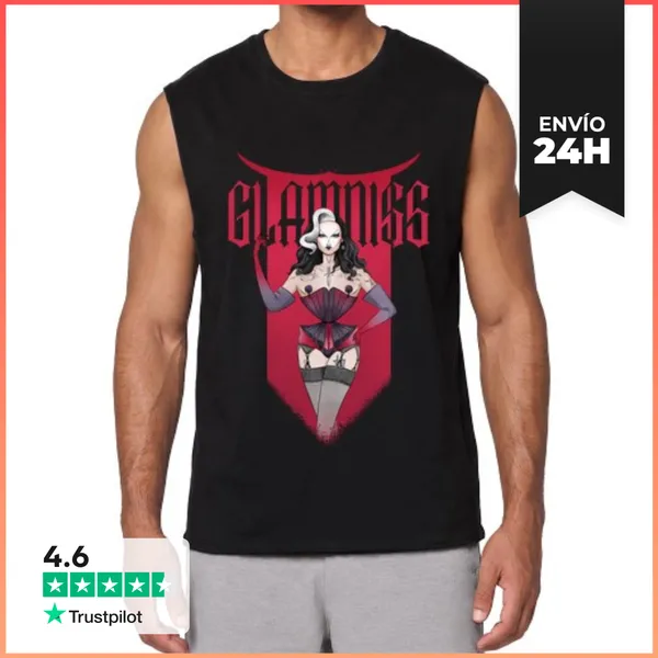 Camiseta Sin Mangas Gym Sis Glamniss X Kosikava Rojo LaTostadora