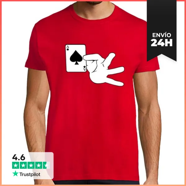 Camiseta Hombre Clásica As De Picas Negro LaTostadora