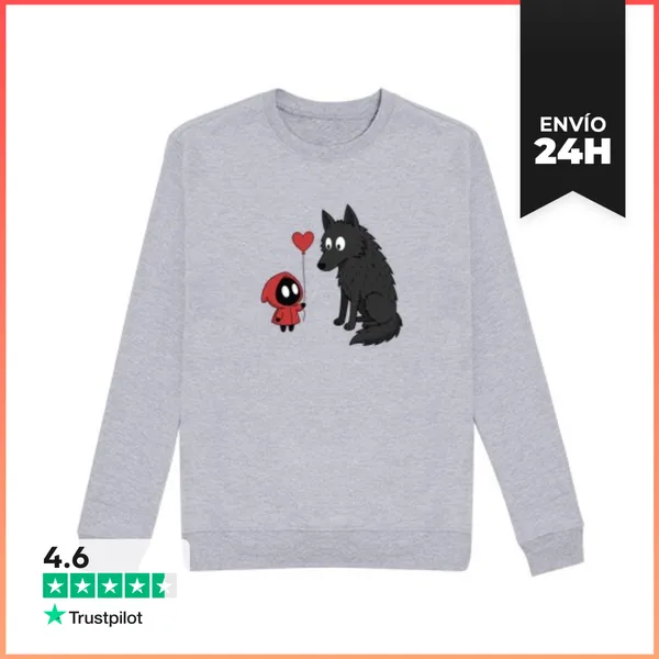 Sudadera Unisex Amor Lobo LaTostadora