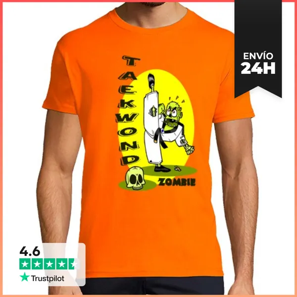 Camiseta Hombre Clásica Taekwondo Zombie... LaTostadora