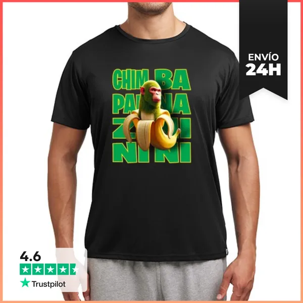 Camiseta Deportiva Hombre Chimpanzini Bananini LaTostadora