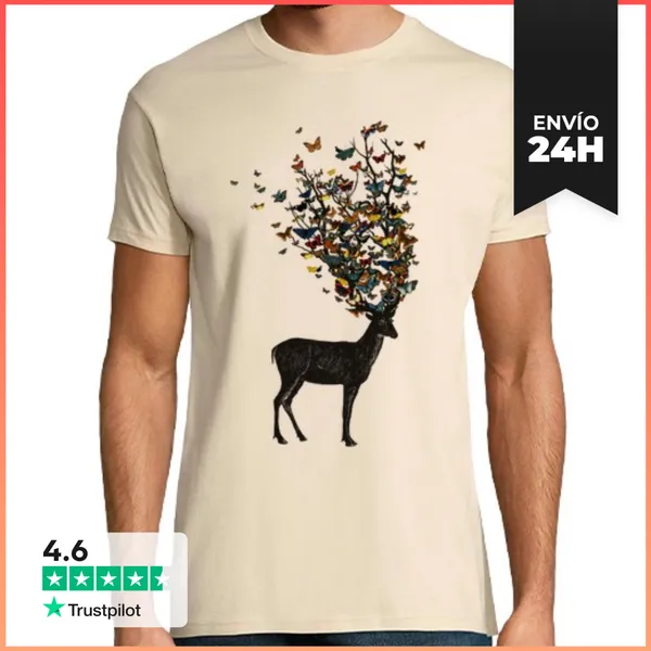 Camiseta Hombre Clásica Naturaleza Salvaje Camiseta LaTostadora