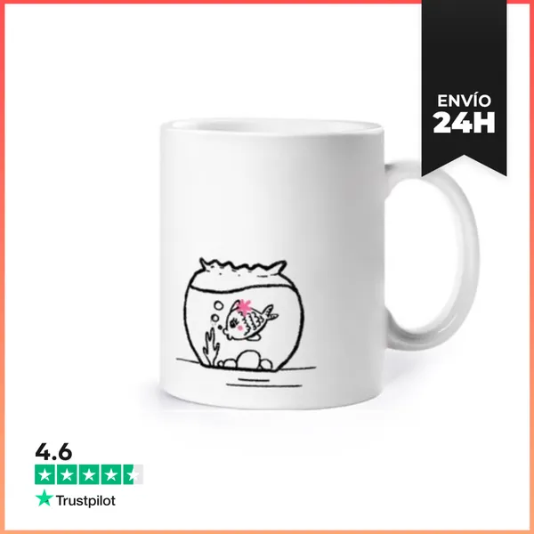 Taza Gatito Y Pez LaTostadora