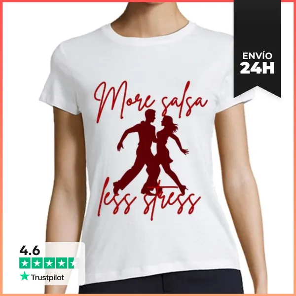 Camiseta Mujer Clásica Bailar Salsa LaTostadora