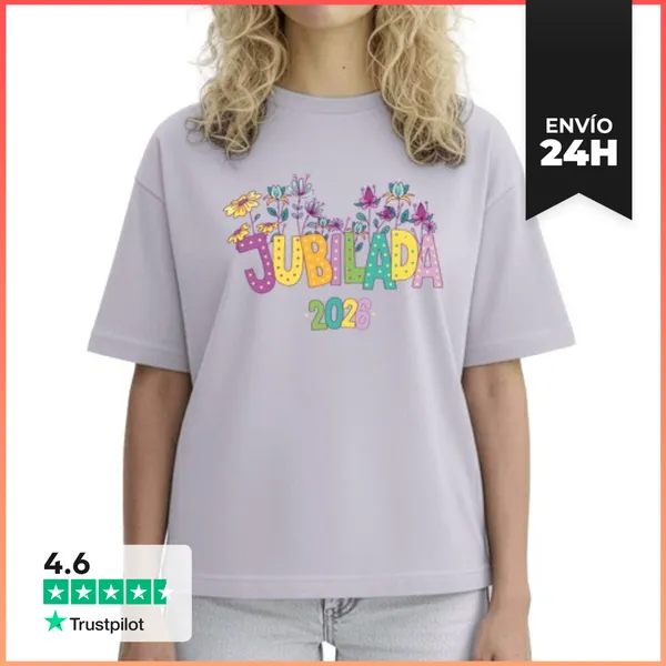Camiseta Mujer Boxy Jubilada Floral 2026 LaTostadora