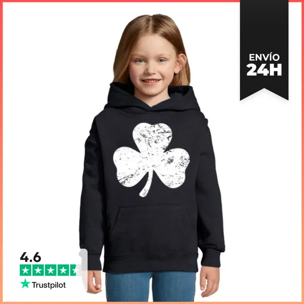 Sudadera Para Niños Con Capucha TRÉBOL DÍA DE SAN PATRICIO