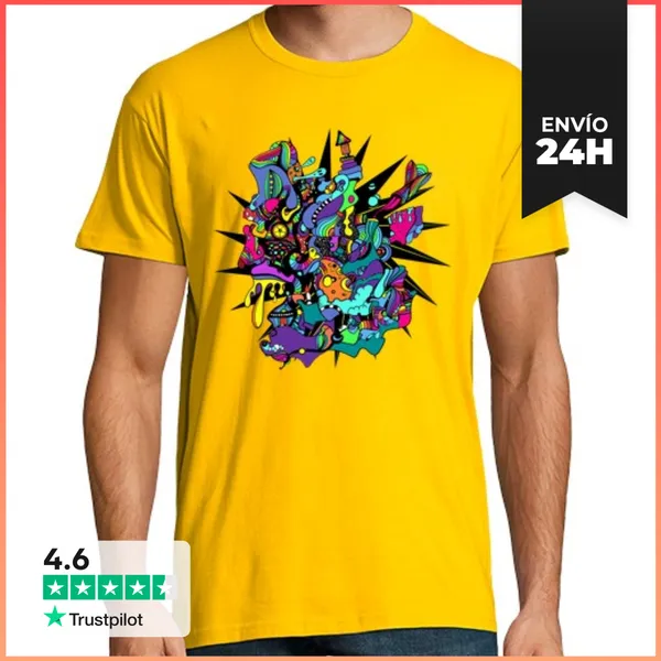 Camiseta Hombre Clásica Explosión De Fluido -az8- Tsm LaTostadora