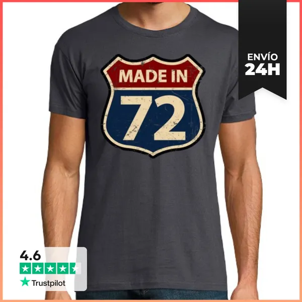 Camiseta Hombre Clásica Made In 72 LaTostadora