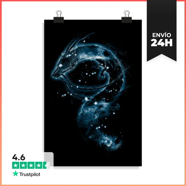 Póster Vertical Nebulosa Haku - Versión Azul LaTostadora