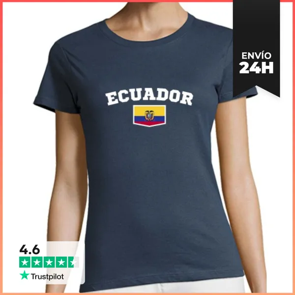 Camiseta Mujer Clásica Camiseta Ecuador Personalizable Mujer