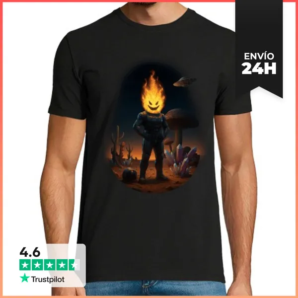 Camiseta Hombre Clásica Fuegonauta LaTostadora