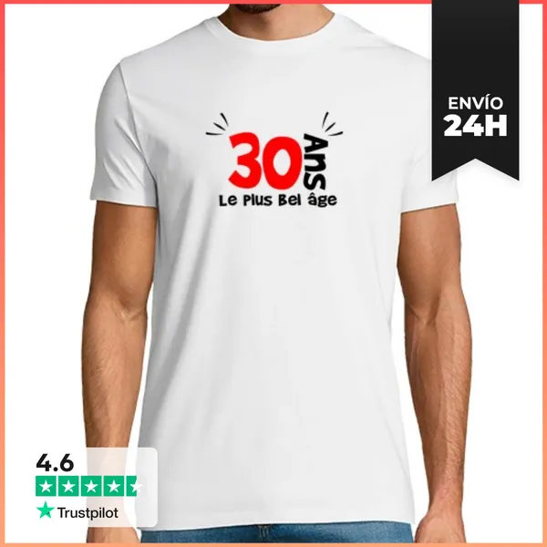 Camiseta Hombre Clásica 30 Años Y La Hermosa Edad LaTostadora