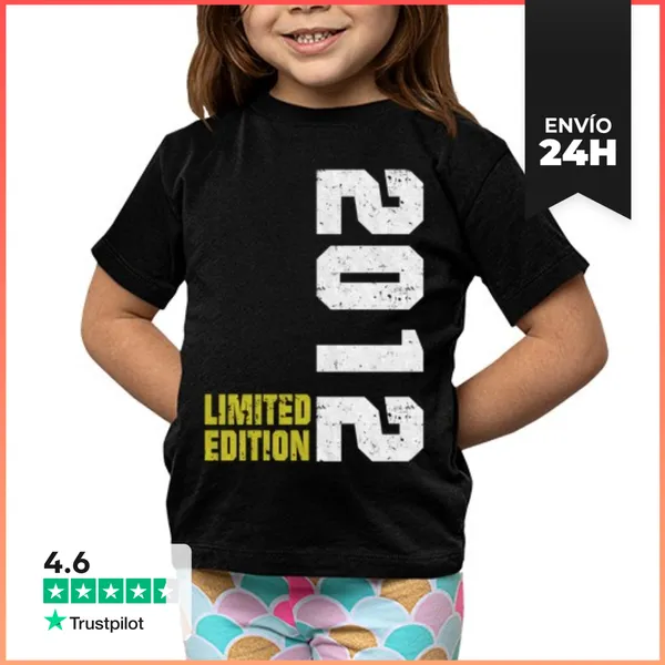 Camiseta Clásica Para Niños Diseño De Regalo De Cumpleaños 2012