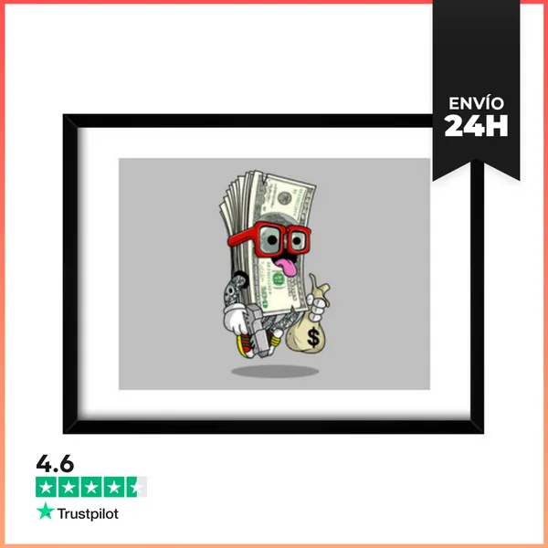 Cuadro Con Marco Horizontal Regalo Divertido Para Amante Del Rap