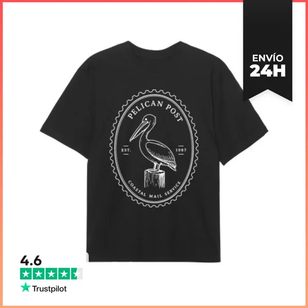 Camiseta Oversize PELICAN POST EST 1987 COASTAL MAIL SERVICE