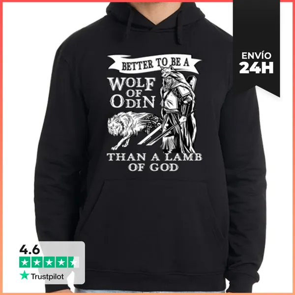 Sudadera Unisex Con Capucha Valhalla Guerrero Vikingo Odin Thor
