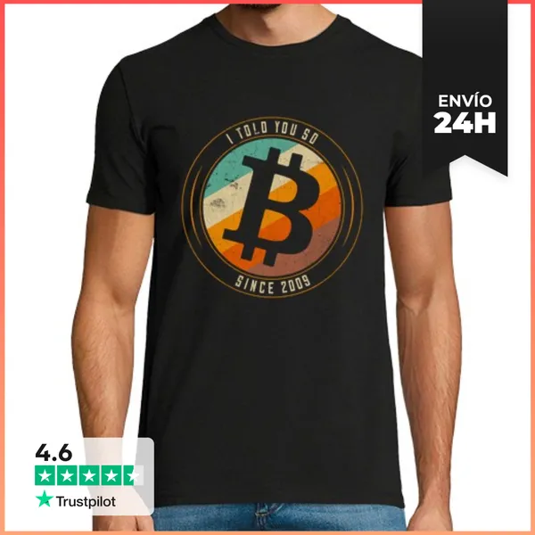 Camiseta Hombre Clásica Bitcoin Te Lo Dije LaTostadora