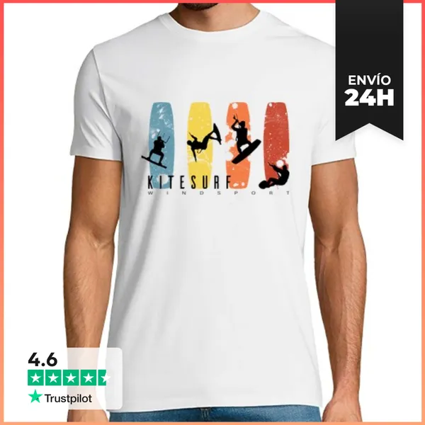 Camiseta Hombre Clásica Kite Surf LaTostadora