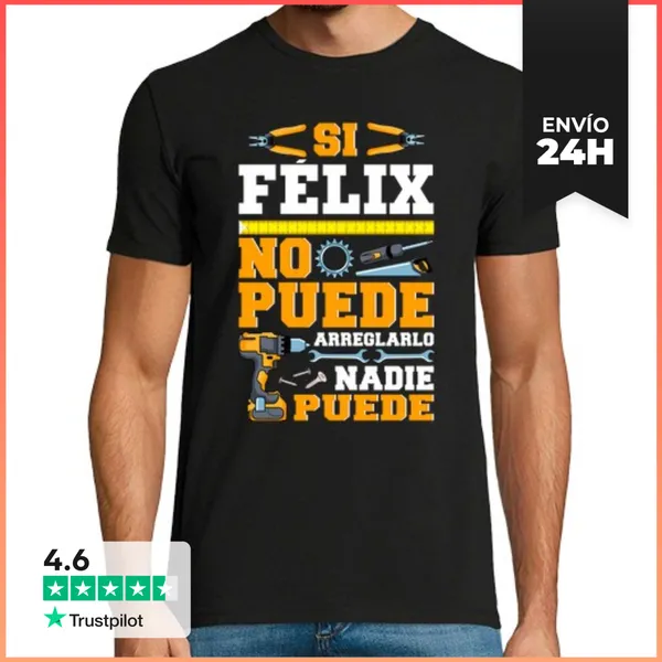 Camiseta Hombre Clásica Si Felix No Puede Nadie Puede Humor Día