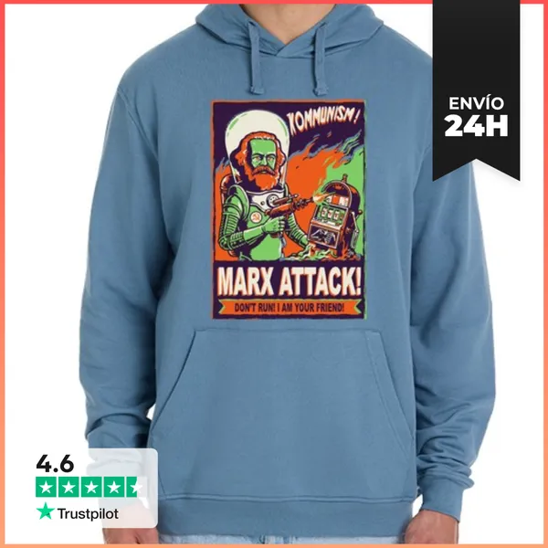 Sudadera Unisex Con Capucha Marx Attack LaTostadora