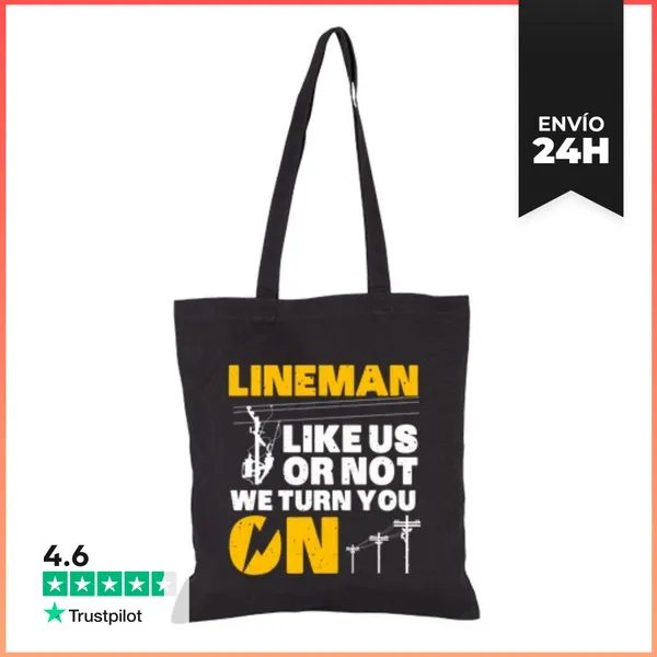 Bolsa De Tela Arte Divertido De Liniero Para Hombres Papá