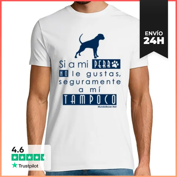 Camiseta Hombre Clásica Si A Mi Perro No Le Gustas LaTostadora
