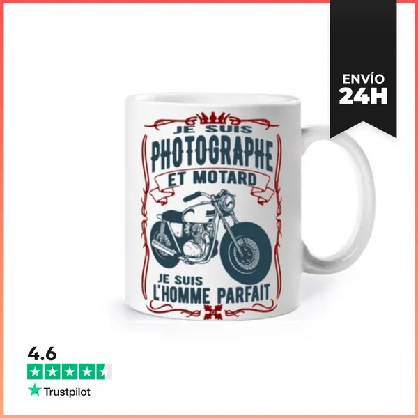 Taza Perfecto Fotógrafo Y Motociclista LaTostadora
