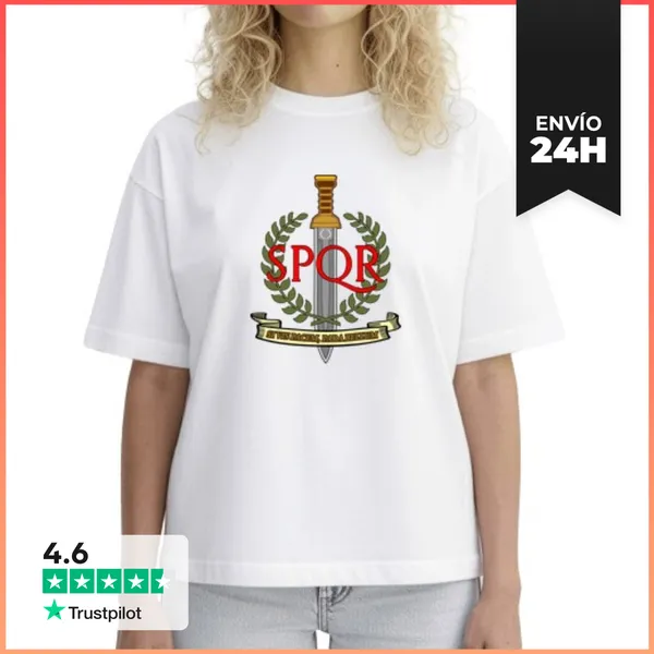 Camiseta Mujer Boxy Si Vis Pacem, Para Bellum - SPQR LaTostadora